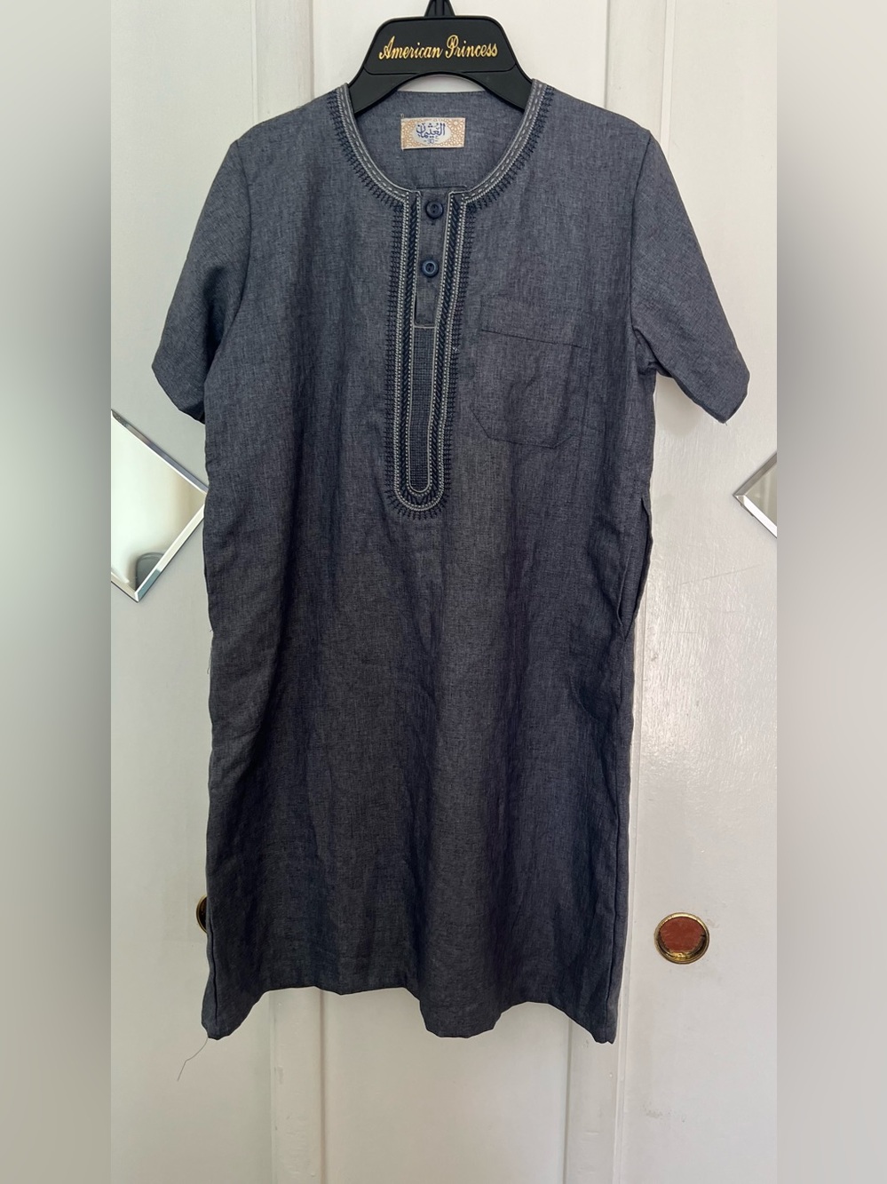 American Princess Charcoal Short-Sleeve boy’s Traditional Thob size 30
ثوب طفل